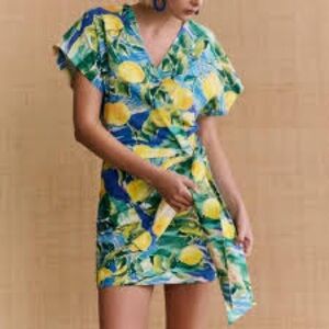 Sézane x Momonì Samantha Dress in Lemon Print